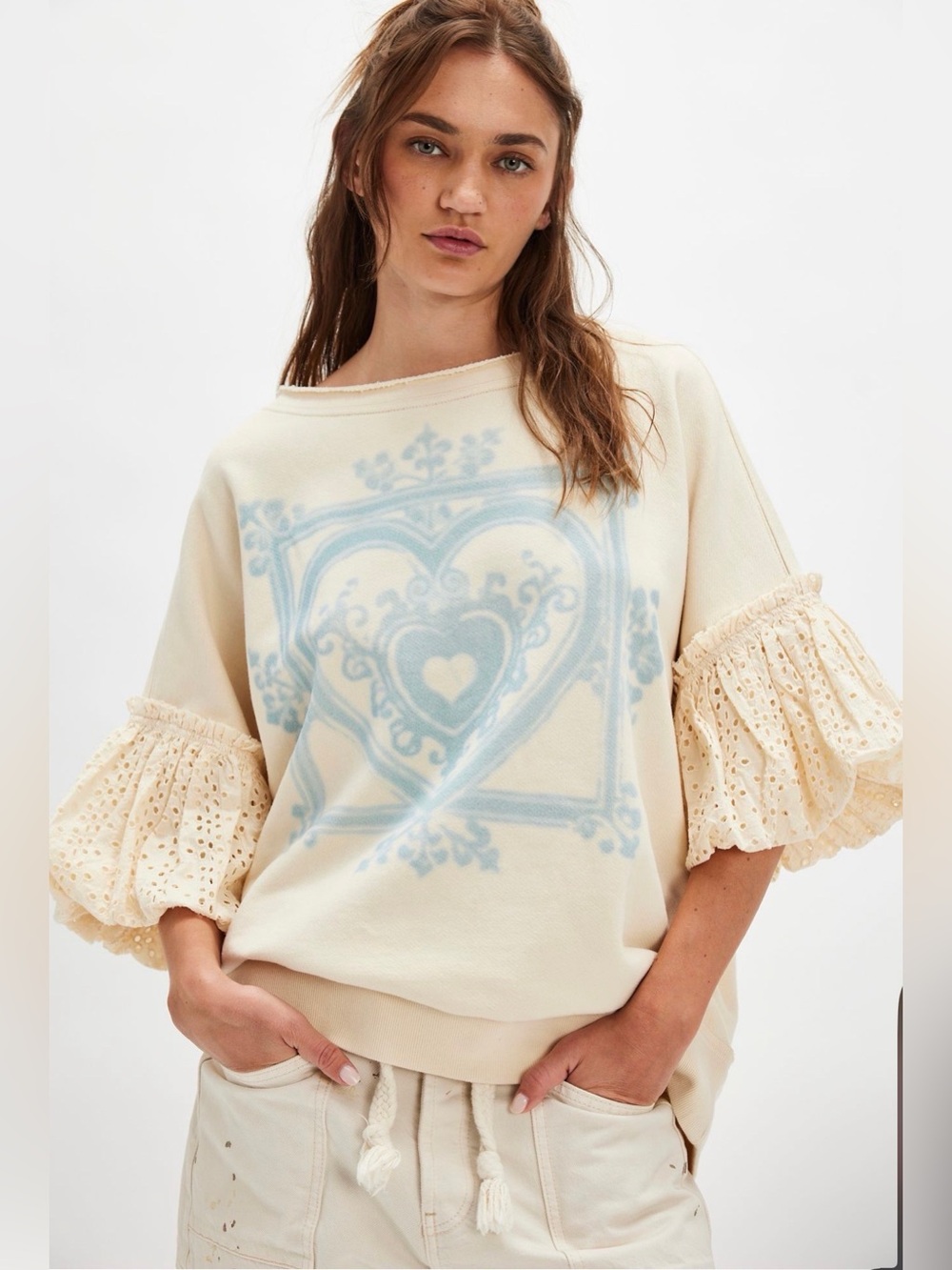 Nwt Free People Doily Sweatshirt